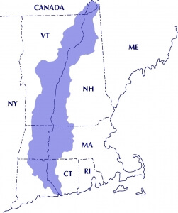 Watershed map w/ state boundaries