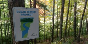 VT Clean Water Project sign at Neuhauser in Guilford, Green River Road