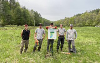 Redstart Planting crew at site in Reading, VT