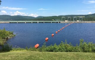 Moore dam and reservoir viewed from Picnic area