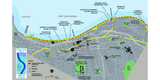 Map of Connecticut Riverwalk & Bikeway